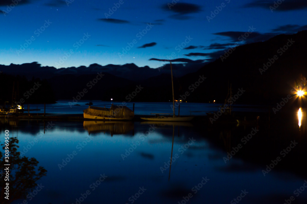 Obraz premium Tee Harbor Twilight at Juneau, Alaska