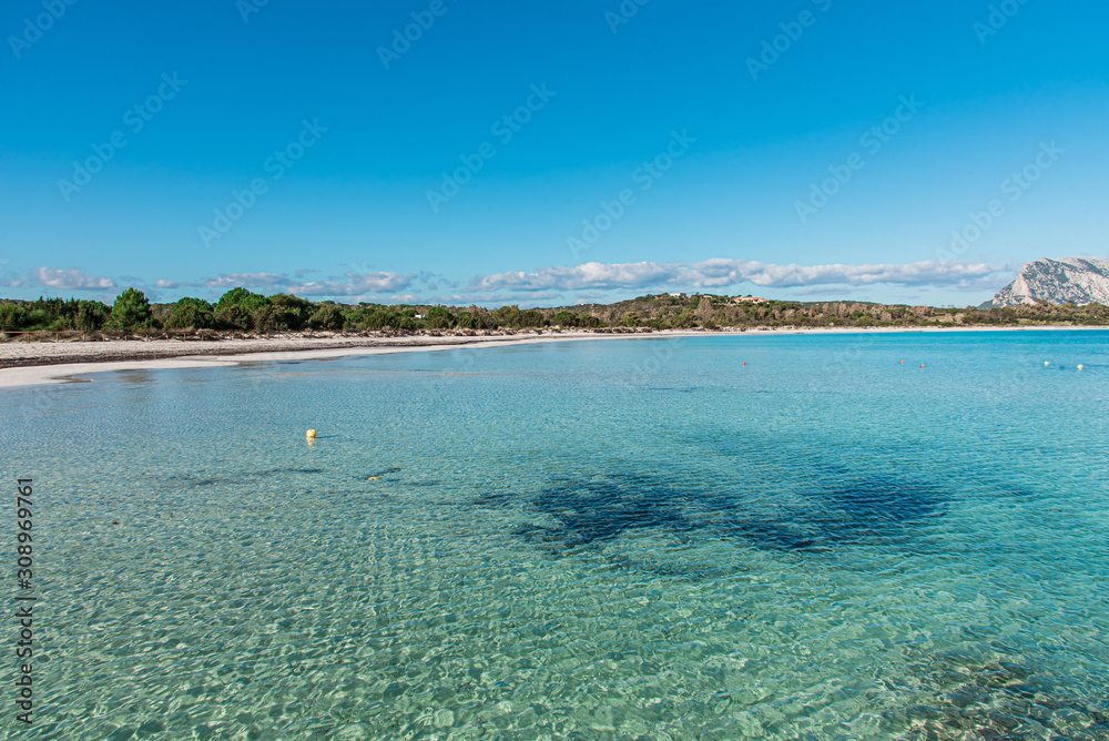 Cala Brandinchi beach in Sardinia, Italy