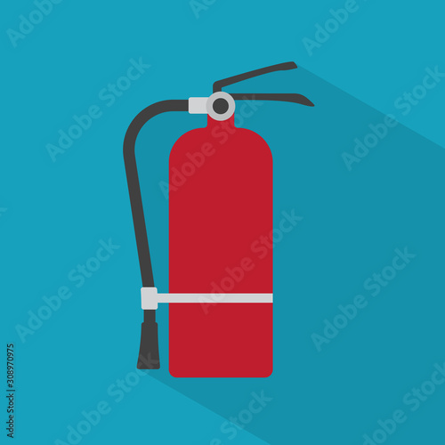 red fire extinguisher icon- vector illustration