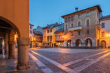 Como - The square Piazza San Fedele and square at dusk.