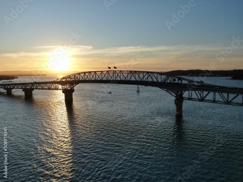 Westhaven  Auckland   New Zealand - December 11  2019  The beautiful scene surrounding the St Marys Bay and Westhaven area  with the Auckland Landmark Bridge behind it.