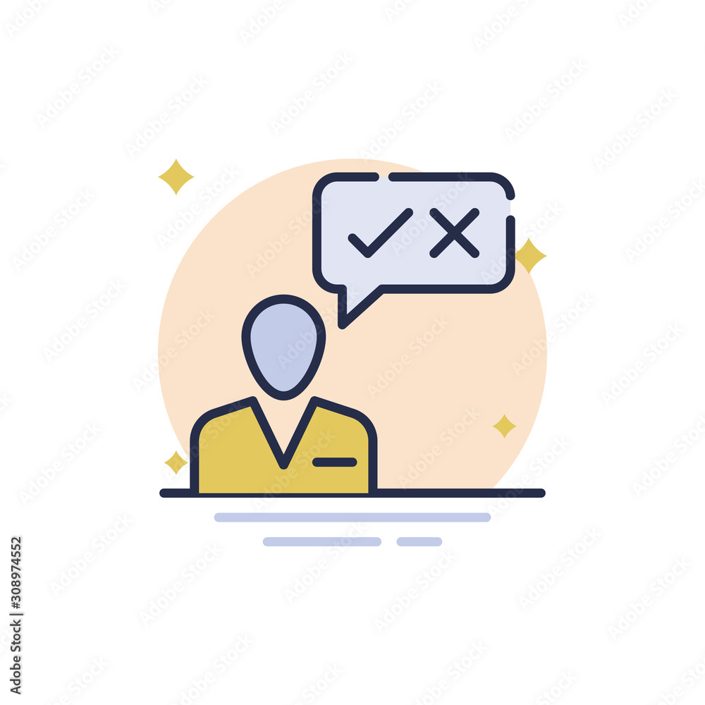 Business Decision Outline Filled Vector Icons. Simple illustration. Business Decision Outline Filled Vector Icons. Simple illustration.