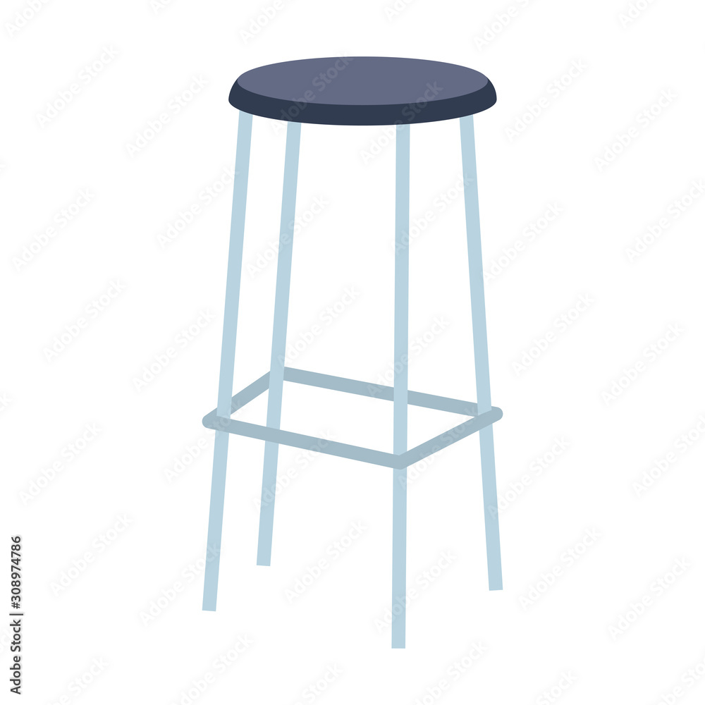 bar stool icon, flat design bar stool icon, flat design