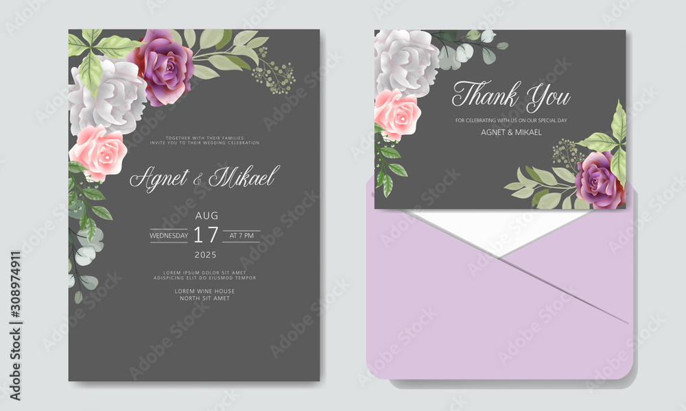 beautiful floral wedding invitation card beautiful floral wedding invitation card