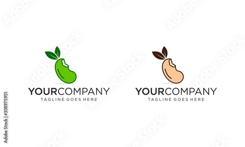 Peanuts bite logo design concept