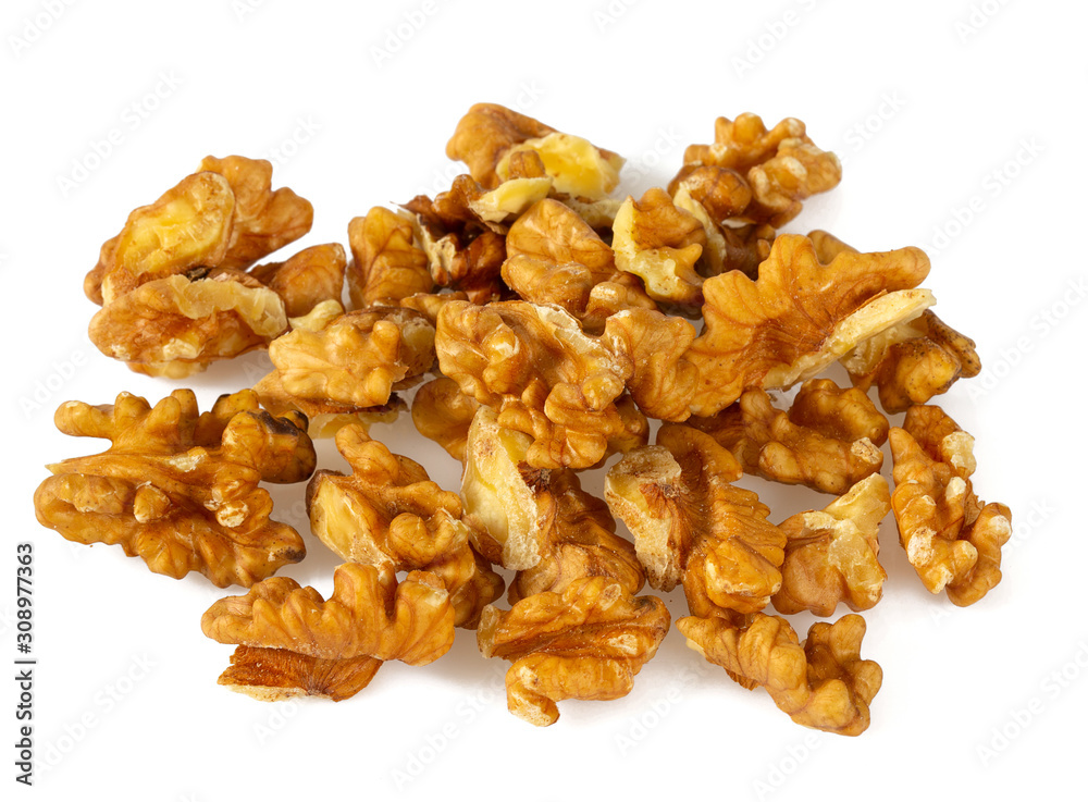 walnuts isolated on white background