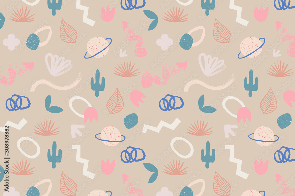 Modern and stylish abstract digital background with different shapes and line arts. Modern and stylish abstract digital background with different shapes and line arts.
