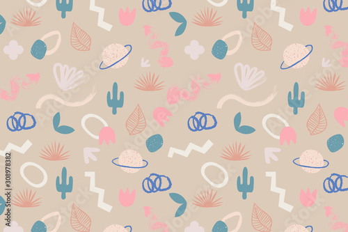 Modern and stylish abstract digital background with different shapes and line arts.