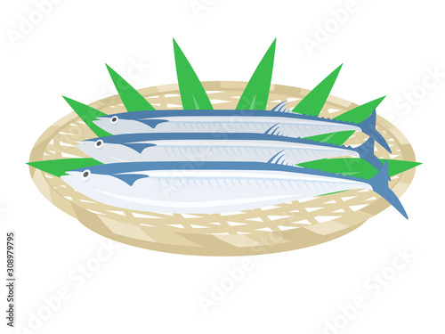 秋刀魚のイラスト