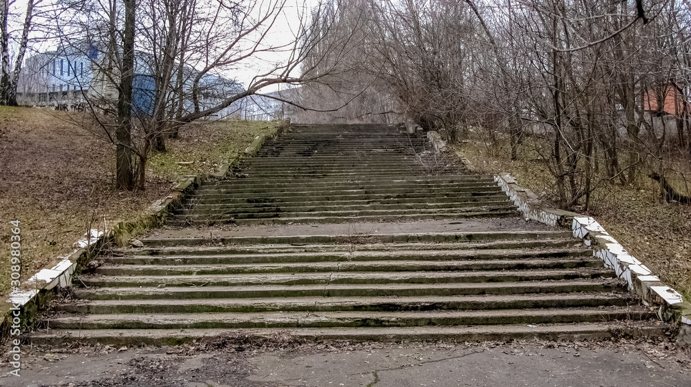 Old staircase in the park