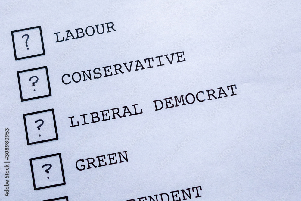 Obraz premium voting in uk general election 