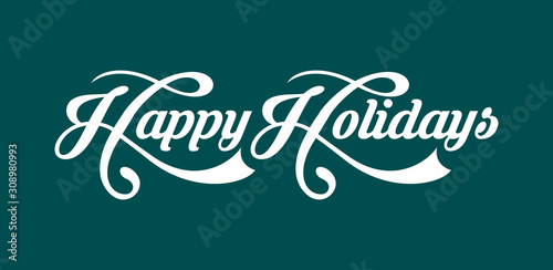 Happy Holidays text