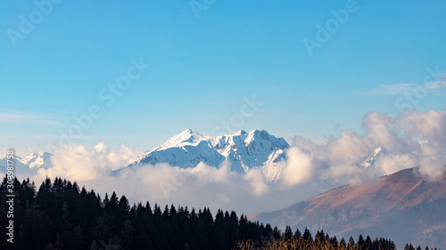 Mount Presolana (Bergamo Dolomites). Snowy peaks and clouds © Master Of Footage