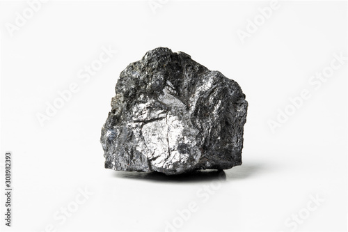 Galena, also called lead glance, is the natural mineral form of lead sulfide photo