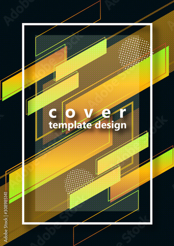 Abstract colorful geometric composition background of bright diagonal stripes and lines, frame for text. Dynamic, stylish design. Template for banners, flyers, posters, brochures.