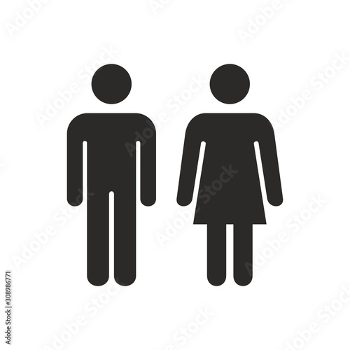 isolated male and female icon vector.