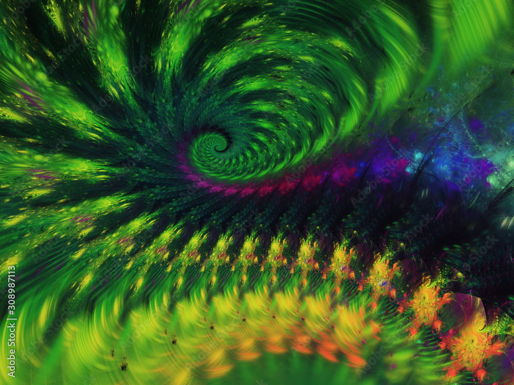 green abstract fractal background 3d rendering illustration green abstract fractal background 3d rendering illustration