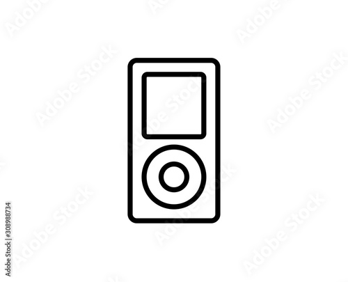 MP3 palyer line icon