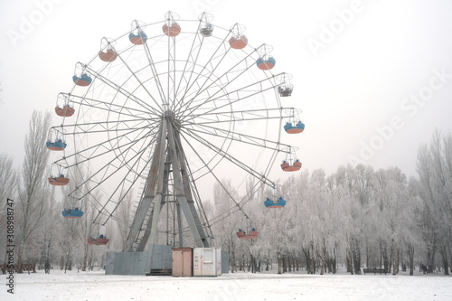 ferris wheel in a winter park