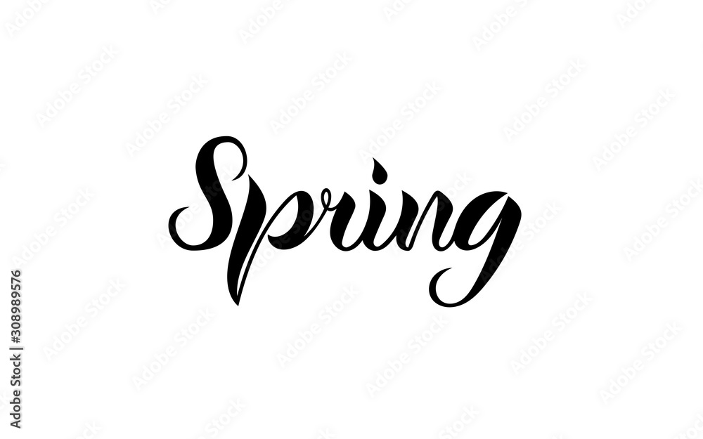 Fototapeta premium Spring. Lettering. The letters are written by hand.