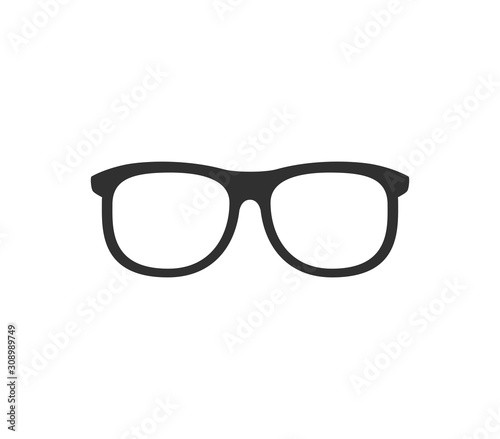 black eyeglasses frame. Isolated Vector Illustration