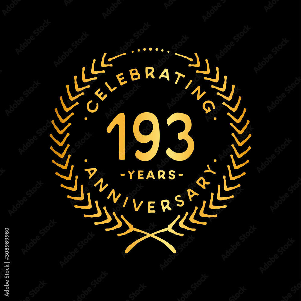 193 years design template. 193rd vector and illustration. 193 years design template. 193rd vector and illustration.