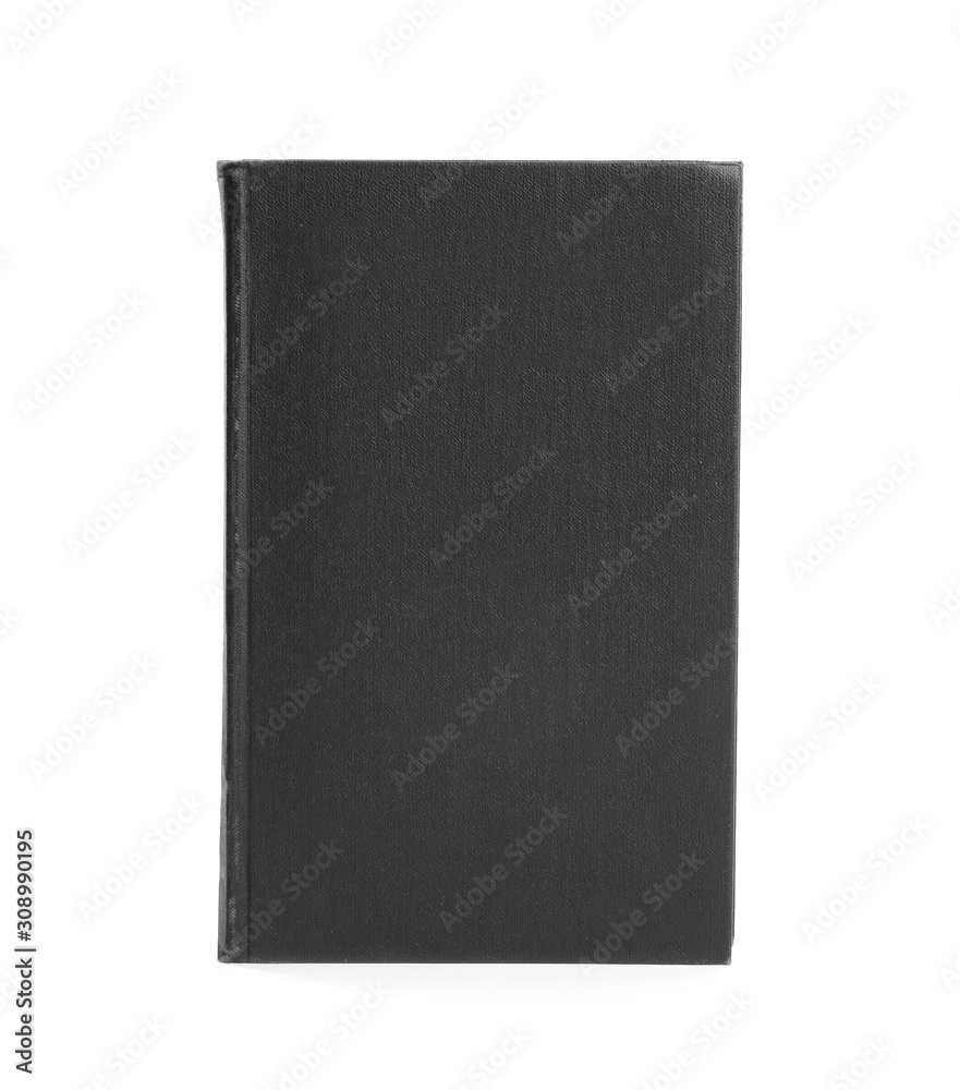 Book with hard cover isolated on white