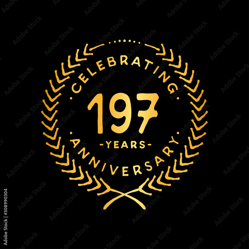 197 years design template. 197th vector and illustration. 197 years design template. 197th vector and illustration.