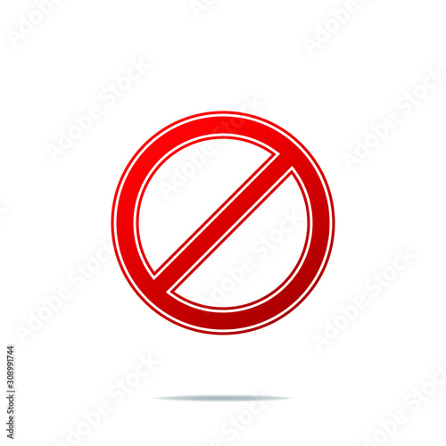 Free Download No sign isolated on white background. Vector illustration - GFXLoad
