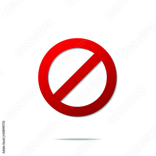 No sign isolated on white background. Vector illustration Free Download No sign isolated on white background. Vector illustration - GFXLoad