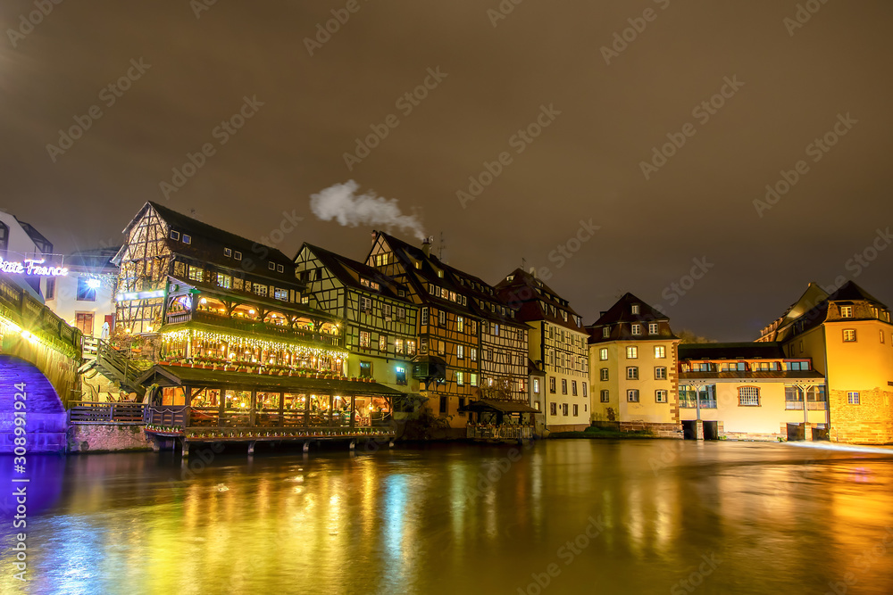 Traditional half-timbered houses in La Petite France, Strasbourg, Alsace, France