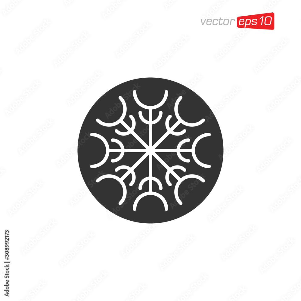 Snowflakes Icon Design Vector Template Snowflakes Icon Design Vector Template