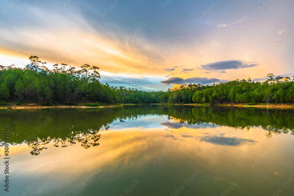 Reservoir at Ban Watchan Royal Project (Kalayaniwattana district, Chiang Mai, Thailand)