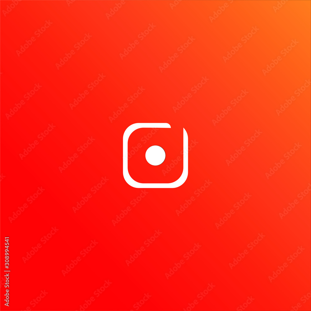 Vector abstract O letter red round logo icon, minimal simple elegant gradient monogram geometric brand sign design template Vector abstract O letter red round logo icon, minimal simple elegant gradient monogram geometric brand sign design template