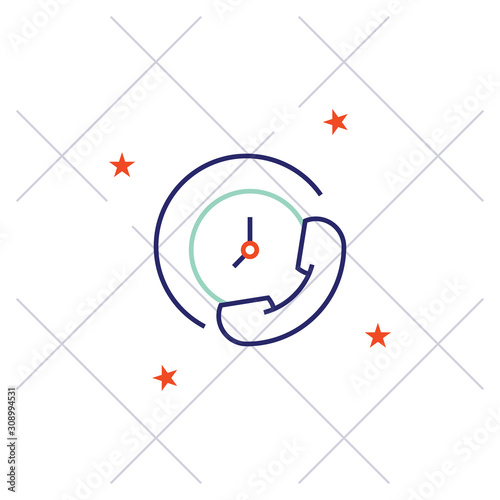 phone icon on white background , vector symbol photo