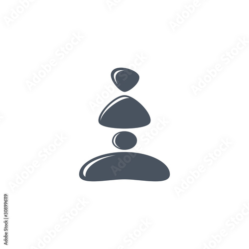 abstract meditation stone symbol. Vector Illustration