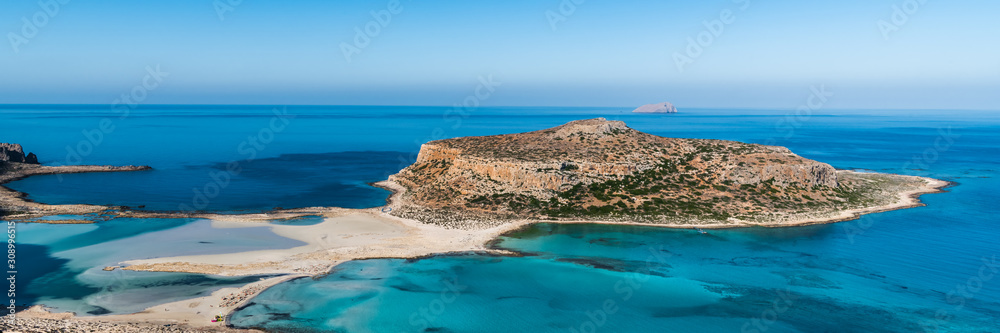 A small island in a beautiful Mediterranean Bay A small island in a beautiful Mediterranean Bay