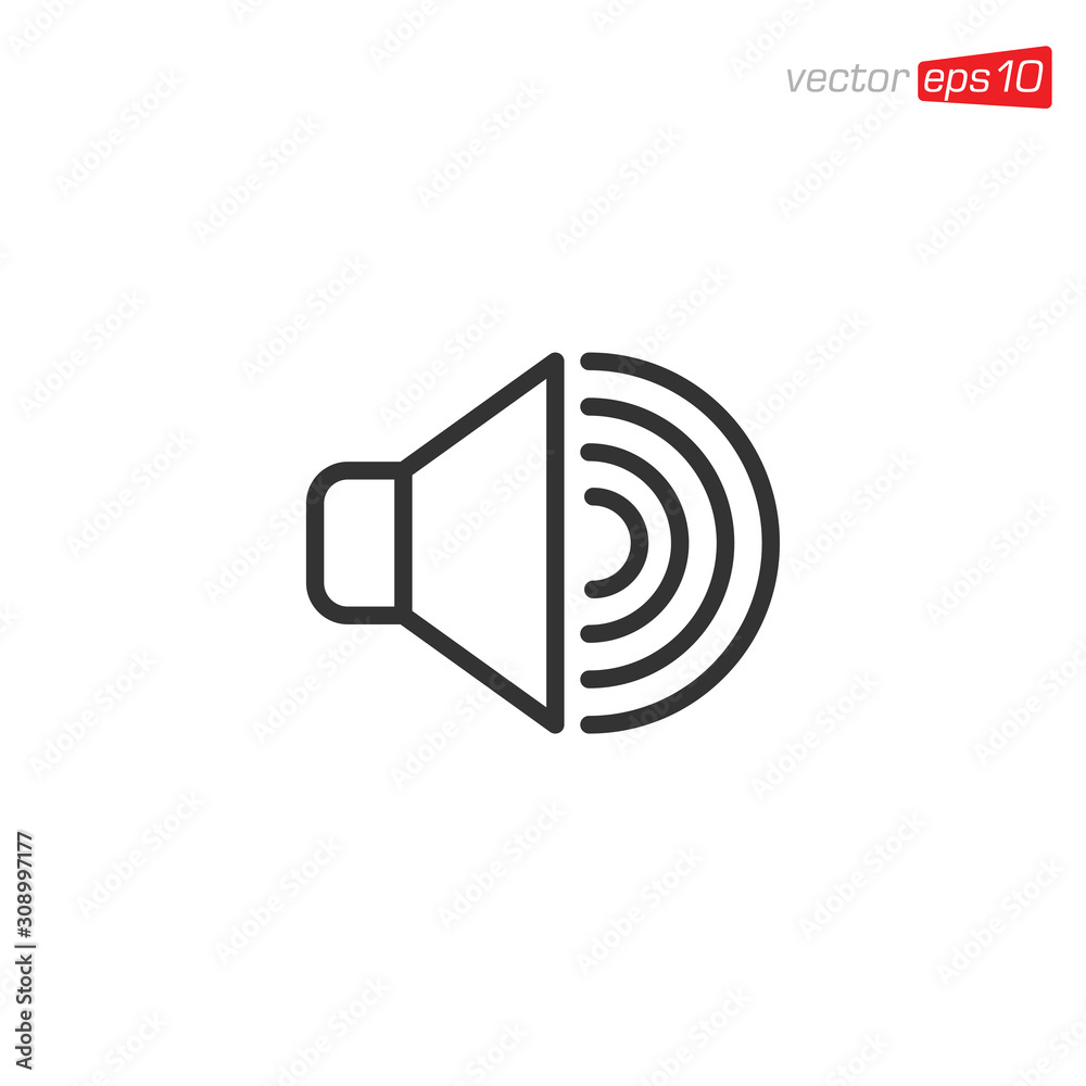 Speaker or Loudspeaker Icon Design Vector Speaker or Loudspeaker Icon Design Vector