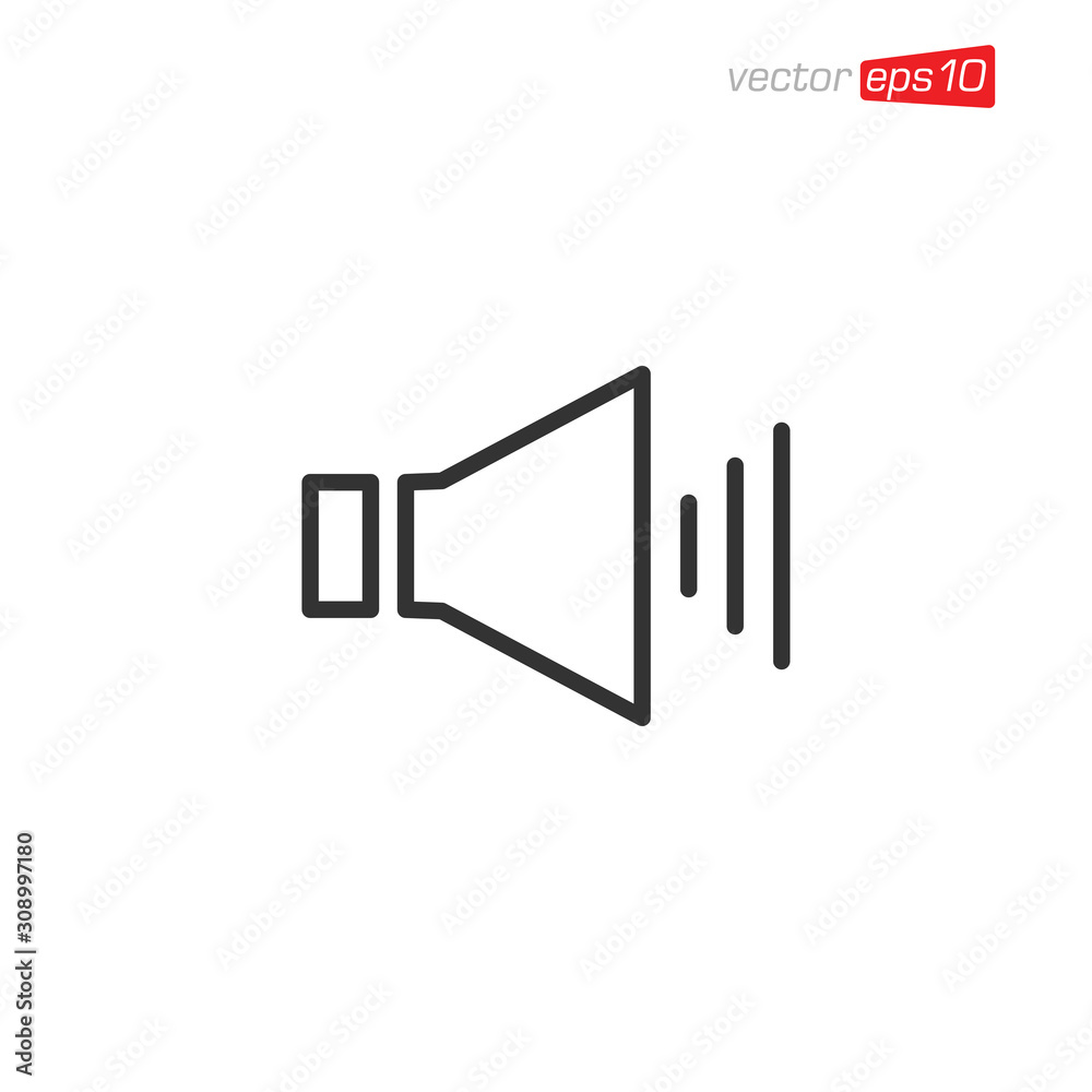 Speaker or Loudspeaker Icon Design Vector