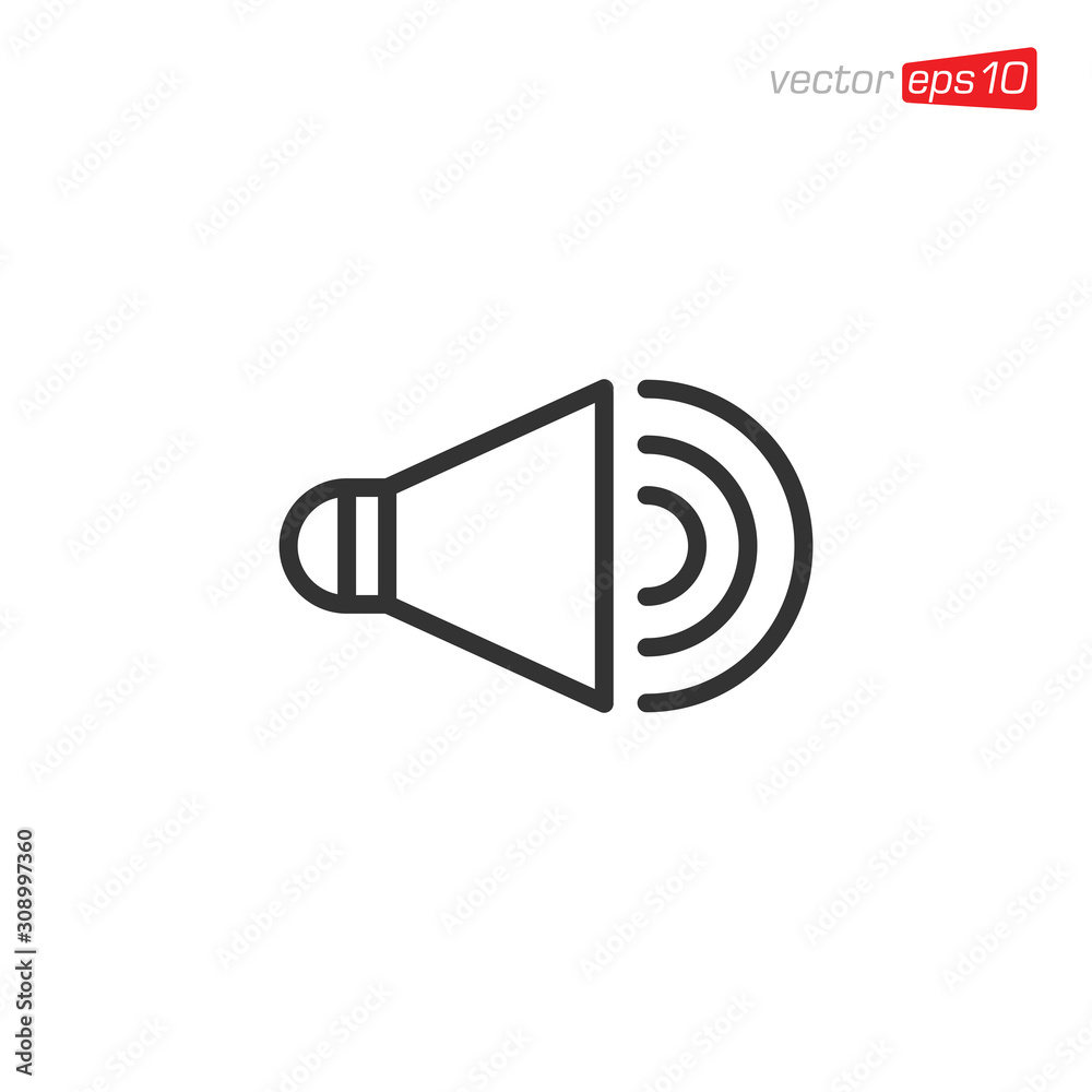 Speaker or Loudspeaker Icon Design Vector Speaker or Loudspeaker Icon Design Vector