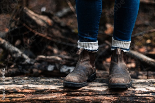 Boots in the woods
