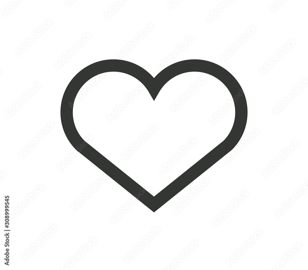 abstract love outline. Isolated Vector Illustration abstract love outline. Isolated Vector Illustration