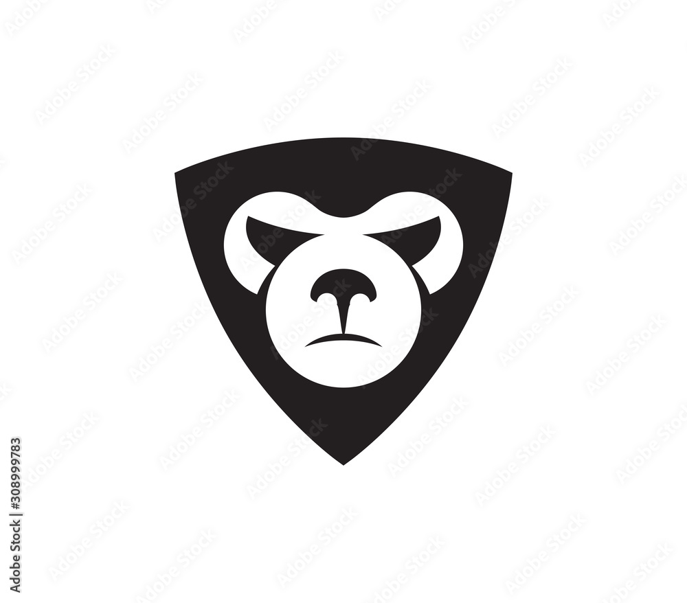 Abstract Monkey Emblem. Isolated Vector Illustration Abstract Monkey Emblem. Isolated Vector Illustration