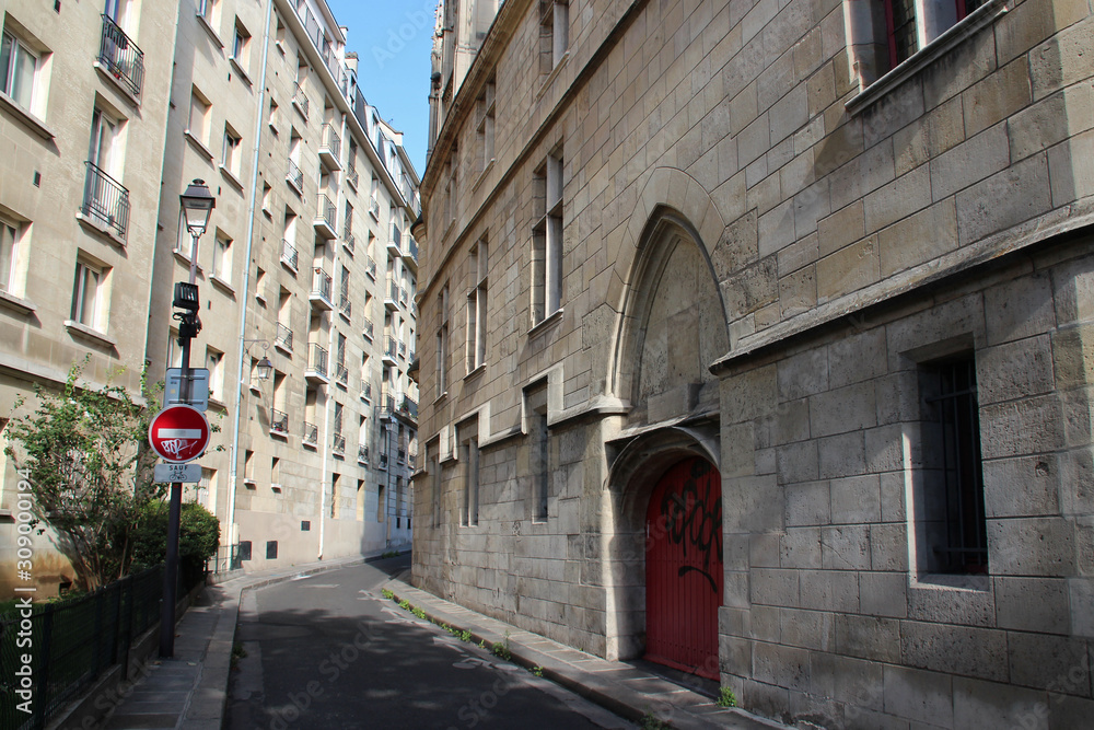 medieval mansion (sens) in paris (france) 