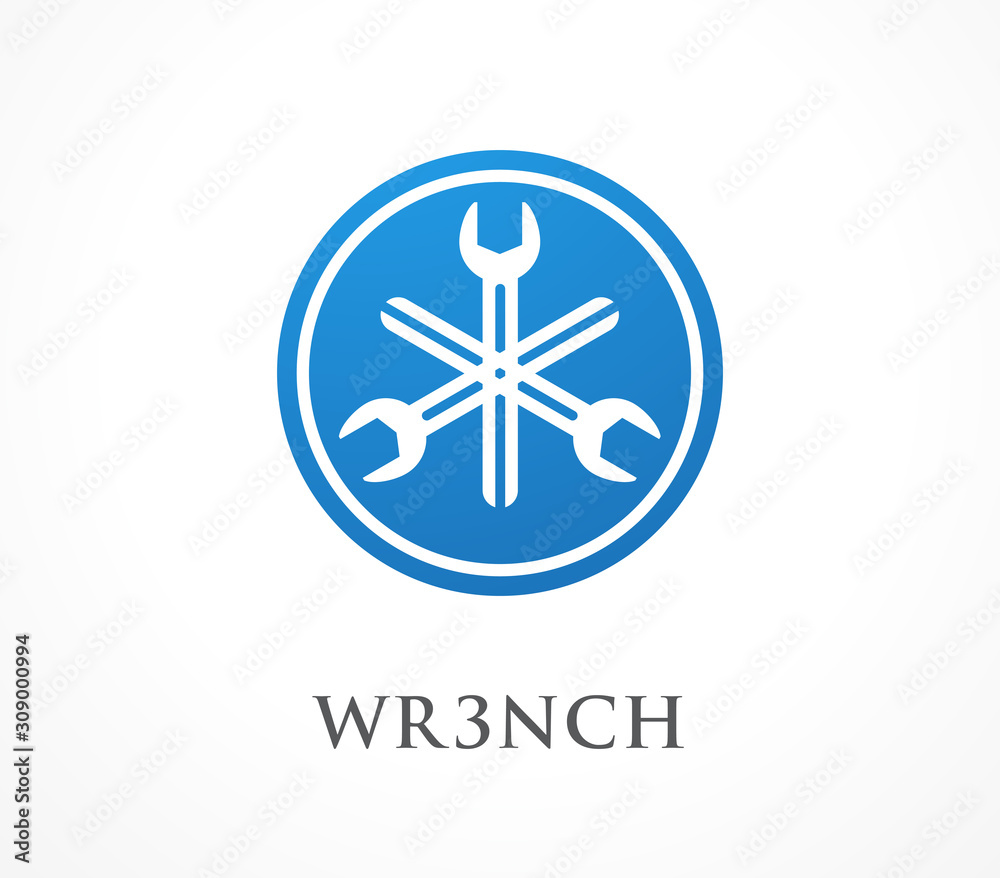 Obraz premium Abstract Triangle Wrench. Isolated vector Illustration