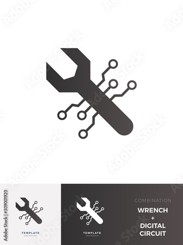 Circuit Wrench logo with combination description