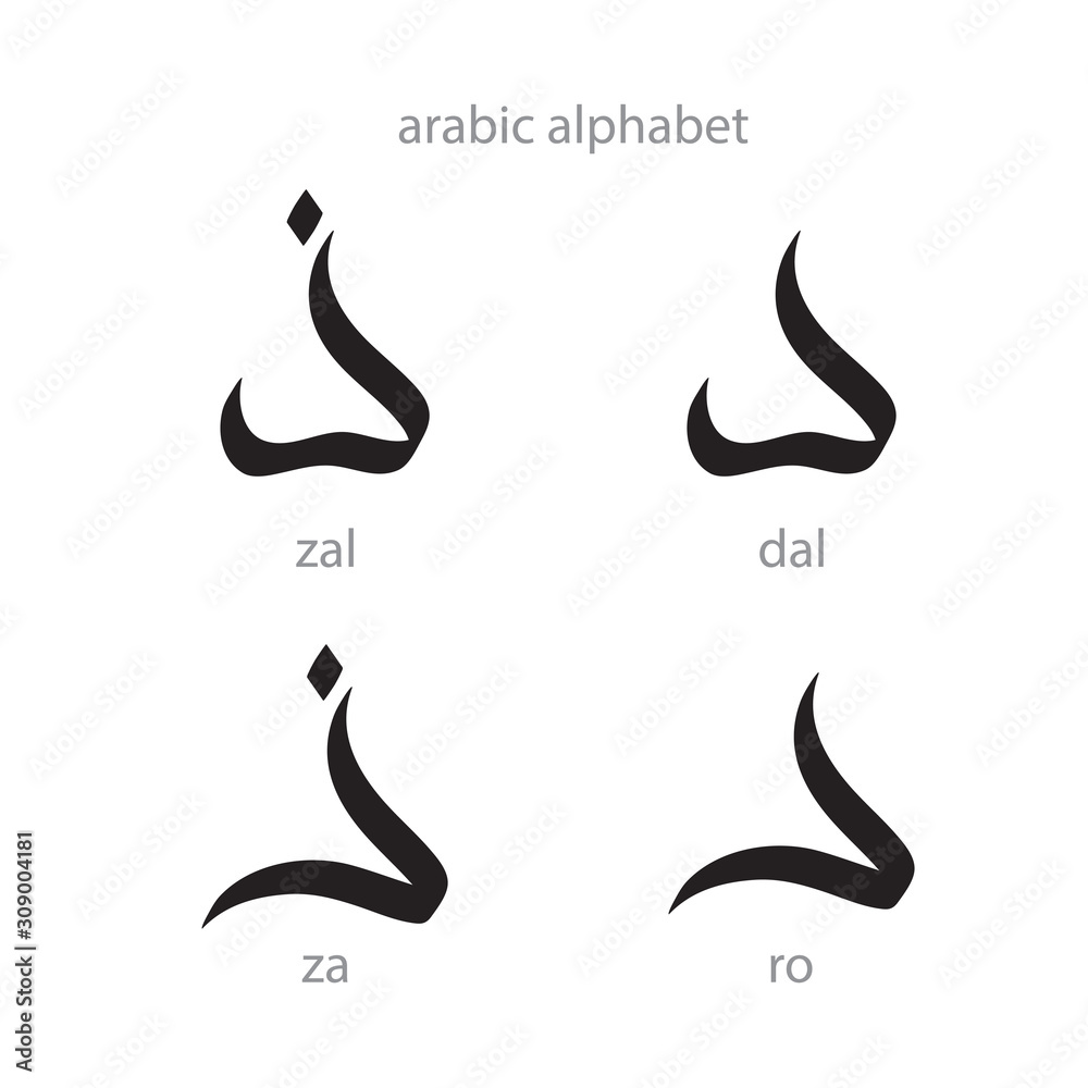 arabic alphabet calligraphy
