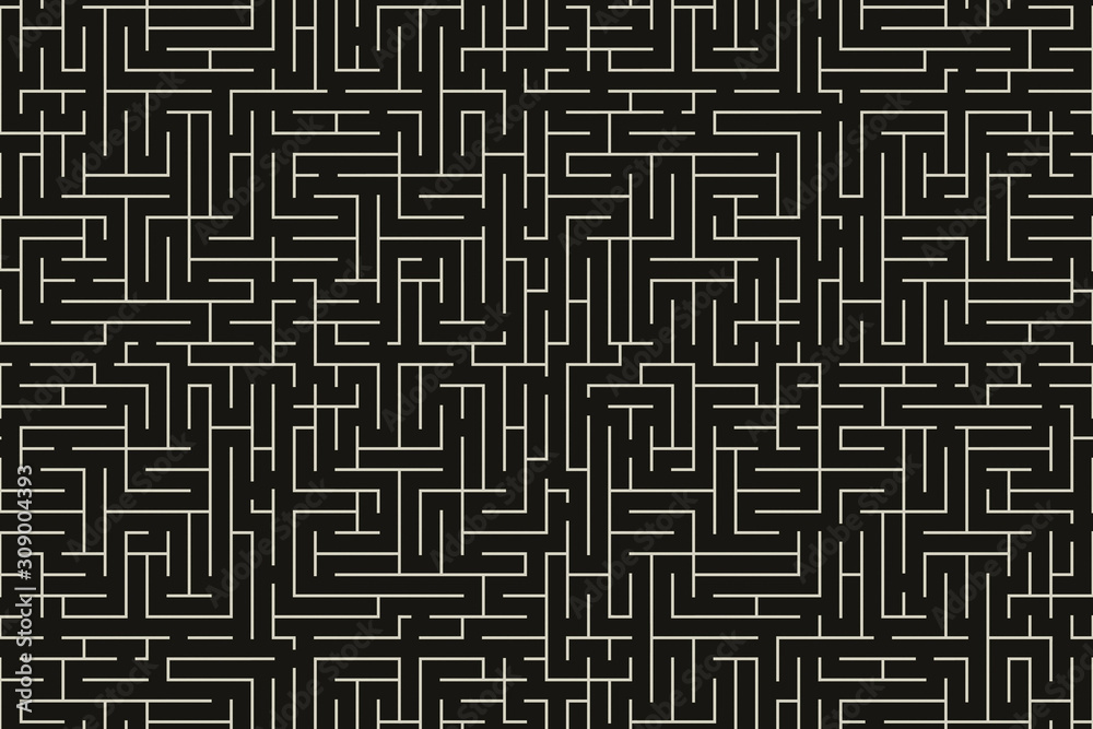 Square grid. Maze. Striped geomitrical background. Stylish monochrome trellis. Sacred geometry background. 