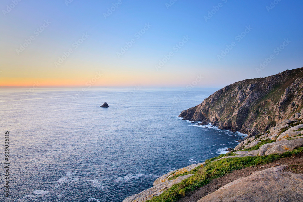 Finisterre Cape, Costa da Morte, Galicia, Spain. One of the most famous capes in Western Europe.