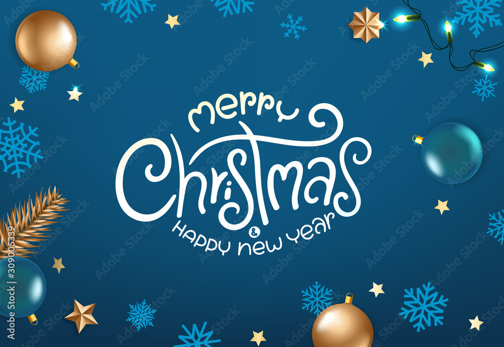 Winter season holidays blue background with lettering iscription Winter season holidays blue background with lettering iscription
